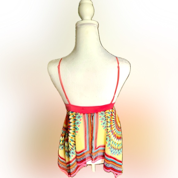 💋 HOTKISS Flowing Multi-colored Spaghetti Strap Top - Picture 4 of 14